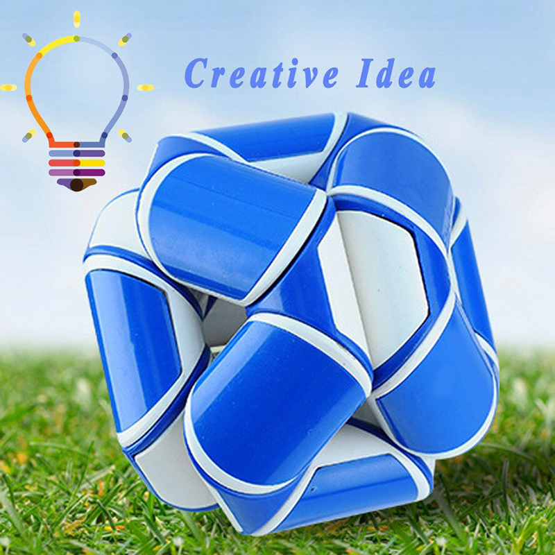 Magic Ruler Snake Folding 3D Puzzle Cube Rubix Mini Fidget Toys Anti Stress Reliever Educational Game Children Birthday Christmas Gifts for Kids Adult