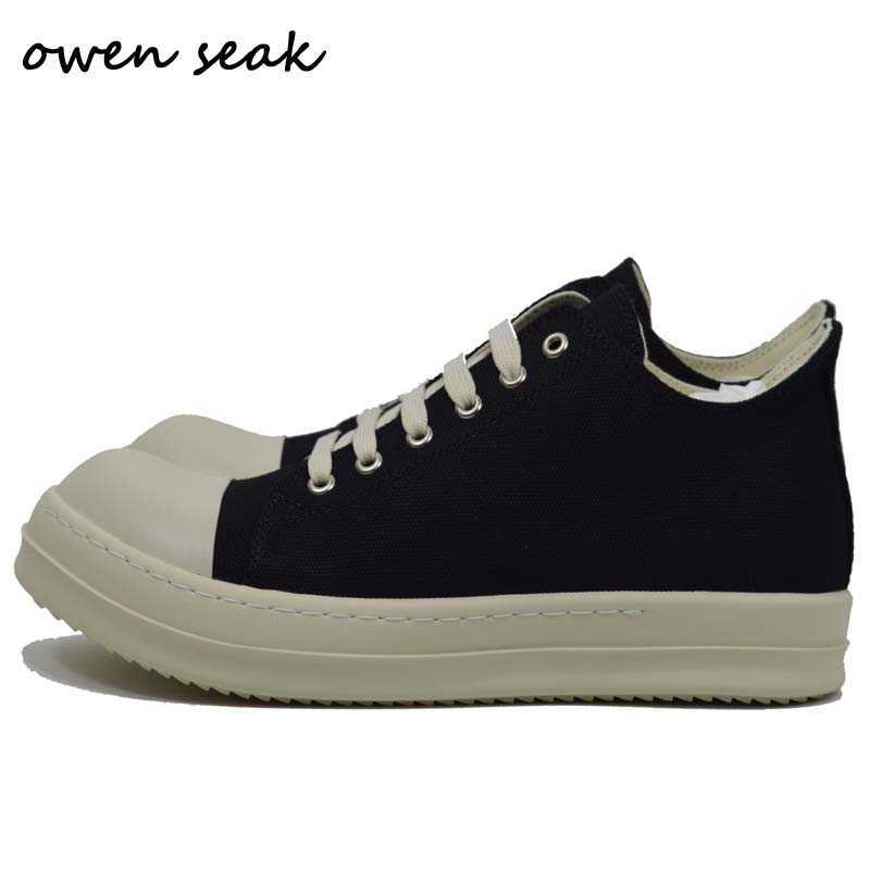 Owen Seak Men Casual Canvas Shoes Luxury Trainers Adult Lace Up Sneakers Women Loafers Spring Autumn Flats Black Shoes Big Size 211014 от DHgate WW