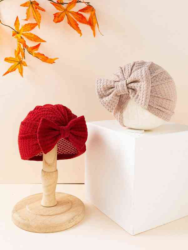 2pcs Baby Bow Decor Hat SHE
