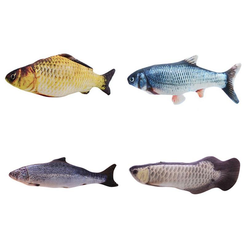 Cat Toys LXX-30CM Toy Simulation Fish Mint USB Charging Silver Arowana