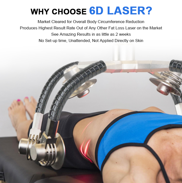 6D Non-Invasive laser Shape sliming beauty machine With 532nm Green Red Light Body Contouring Maquina Laser Fat Burner Loss Weight equipment