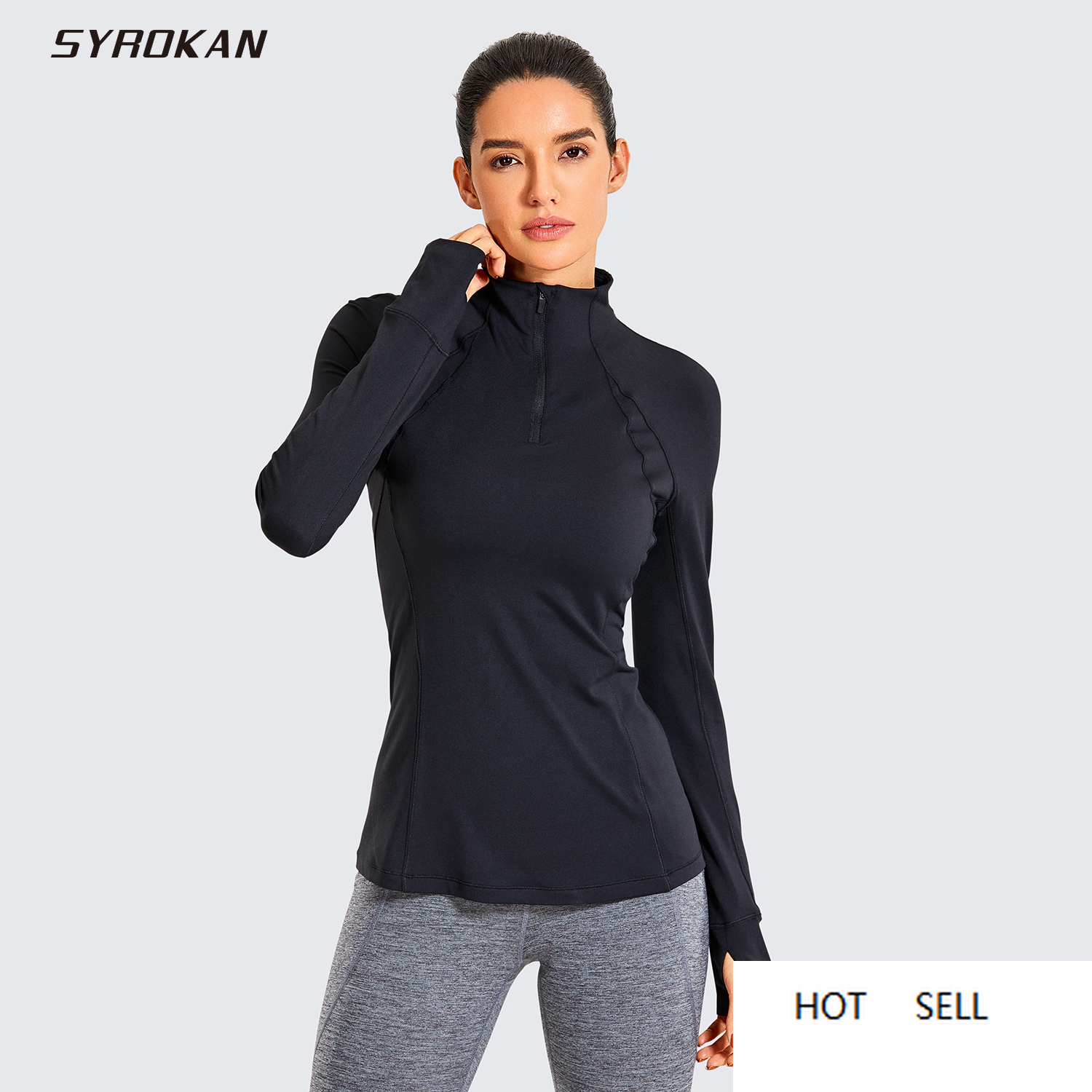 Women's Long Sleeves Quarter-Zip Pullover Tops Running Athletic Workout Yoga Shirts, Black01
Women's Long Sleeves Quarter-Zip Pullover Tops Running Athletic Workout Yoga Shirts, Black01