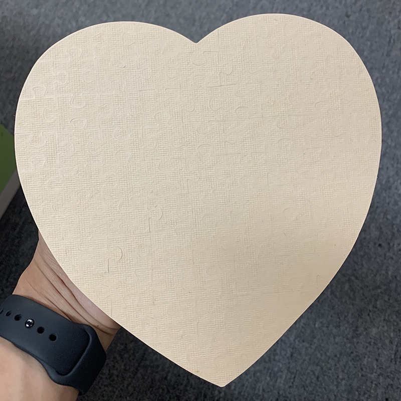Sublimation Blank Heart Puzzles DIY Puzzle Paper Products Hearts love Shape Transfer Printing Child Toys Gifts 3 Colors