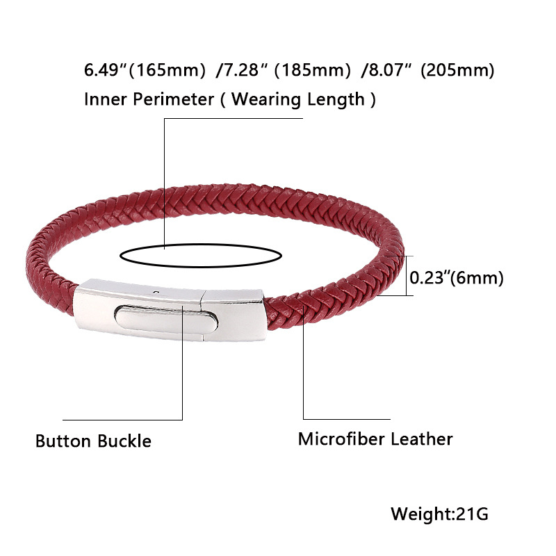 Cool Handmade Braided Leather Bangle Bracelet for Men Women Lovers Gift