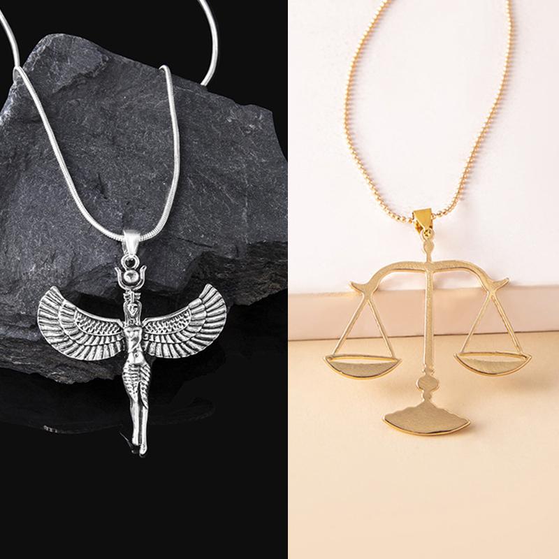 Pendant Necklaces Balance Libra Scale Egyptian Goddess Rhinestone Crystal Men Hip Hop Necklace Punk Jewelry Street Rock, Silver
Pendant Necklaces Balance Libra Scale Egyptian Goddess Rhinestone Crystal Men Hip Hop Necklace Punk Jewelry Street Rock, Silver