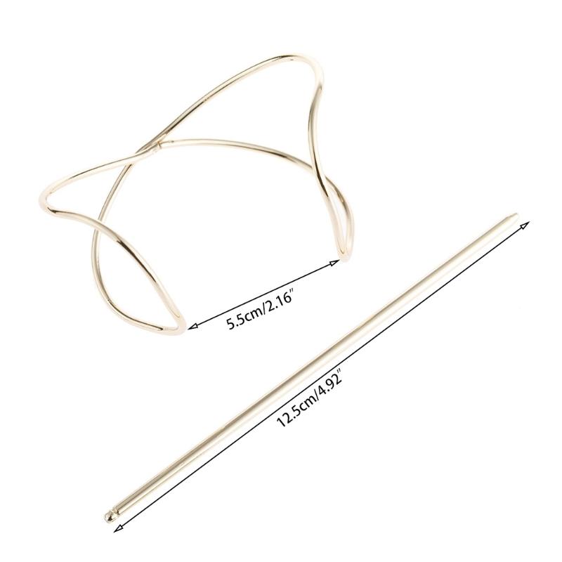 Hair Clips & Barrettes Hollow Geometric Metal Stick Bun Holder Hairpin Barrette Clip Clamp, Golden;silver
Hair Clips & Barrettes Hollow Geometric Metal Stick Bun Holder Hairpin Barrette Clip Clamp, Golden;silver