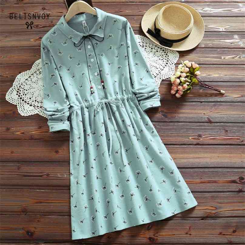 Japanese Preppy Style Spring Women Cute Dress Pink Green Dandelion Lace Up Female Vestidos Long Sleeve Kawaii Fresh Dresses 210520
Japanese Preppy Style Spring Women Cute Dress Pink Green Dandelion Lace Up Female Vestidos Long Sleeve Kawaii Fresh Dresses 210520