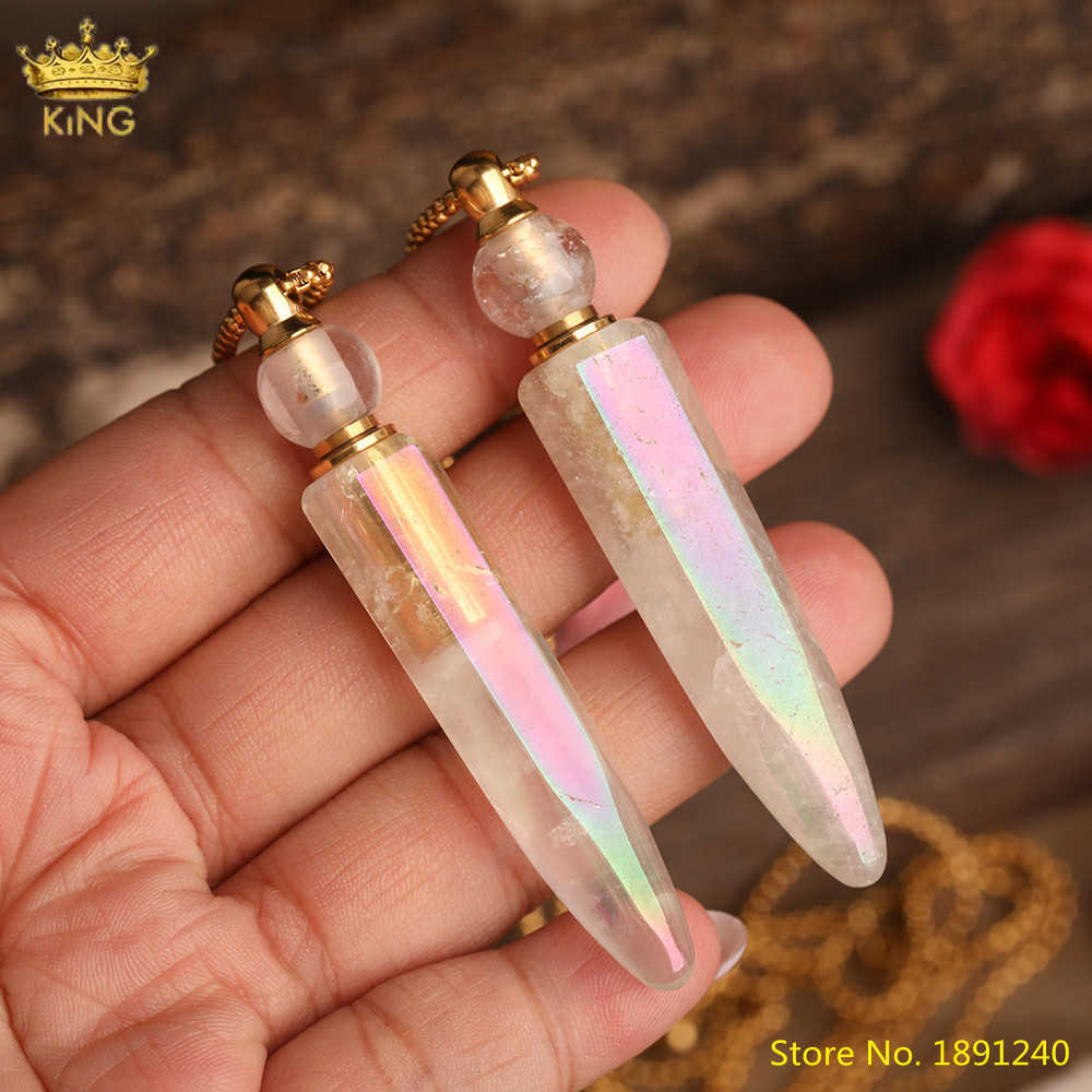 Natural Crystal Perfume Bottle Pendant Women AB White Quartz Essential Oil Diffuser Vials Gold Necklace Jewelry
Natural Crystal Perfume Bottle Pendant Women AB White Quartz Essential Oil Diffuser Vials Gold Necklace Jewelry