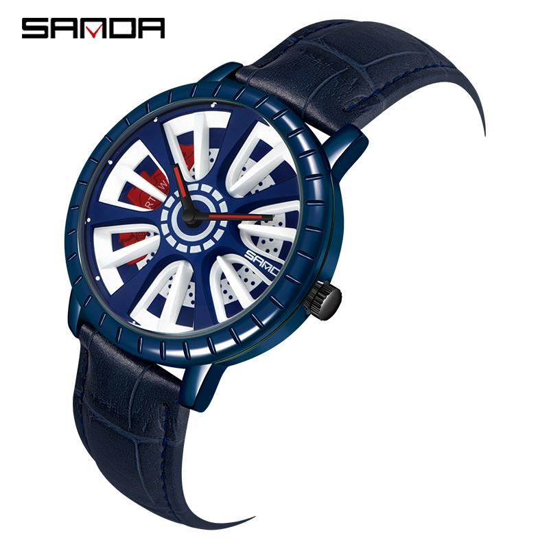 Wristwatches SANDA Men Watch Leather Belt Sports Watches Male Top Quartz Clock Waterproof Casual Wristwatch Relojes Hombre, Blue
Wristwatches SANDA Men Watch Leather Belt Sports Watches Male Top Quartz Clock Waterproof Casual Wristwatch Relojes Hombre, Blue