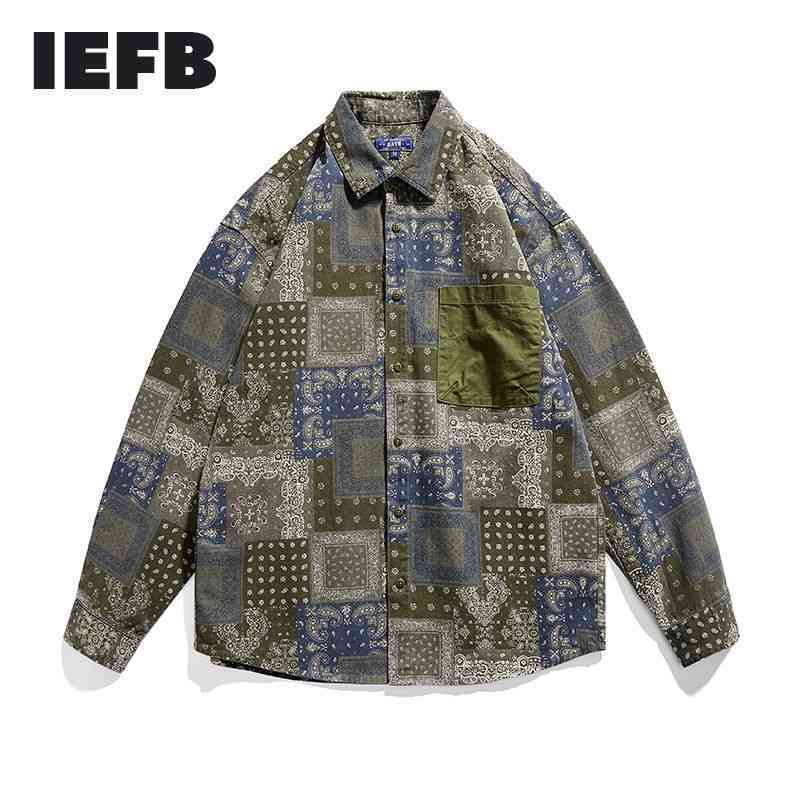 IEFB Cashew Flower Print Long Sleeve Men's Blouse Spring Three-dimensional Patch Pocket Casual Shirts Loose Tops 9Y6074 210524, Color
IEFB Cashew Flower Print Long Sleeve Men's Blouse Spring Three-dimensional Patch Pocket Casual Shirts Loose Tops 9Y6074 210524, Color