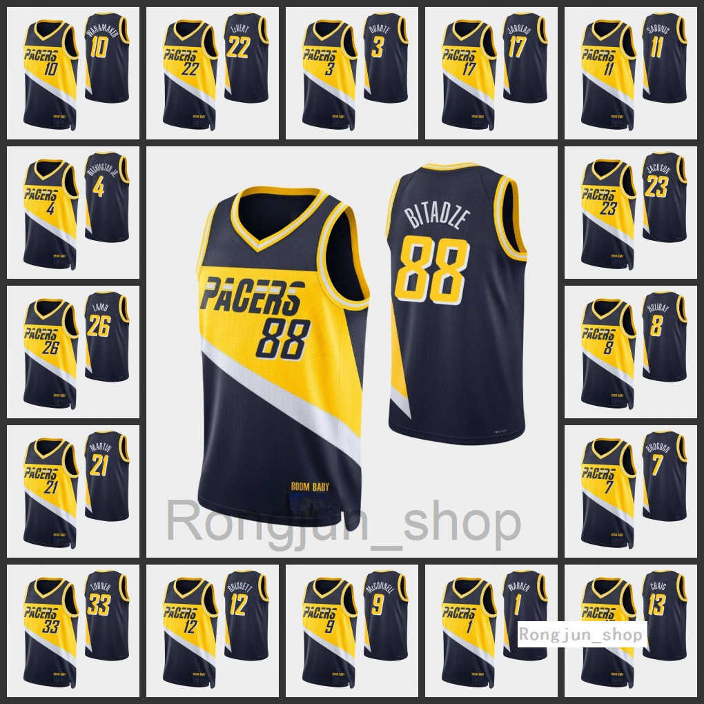 2021-22 75th Anniversary Diamond Printed Men Basketball Indiana Malcolm Brogdon Domantas Sabonis Pacer Myles Turner Caris LeVert Chris, Black;red
2021-22 75th Anniversary Diamond Printed Men Basketball Indiana Malcolm Brogdon Domantas Sabonis Pacer Myles Turner Caris LeVert Chris, Black;red