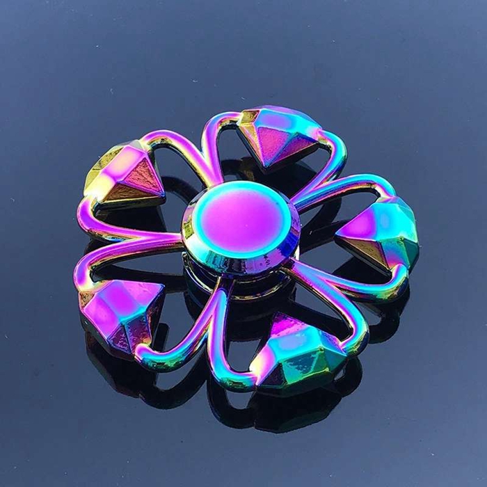 Colorful Spinning Top Zinc Alloy Fidget Spinner Wheels Gyro Toys Metal Bearing Rainbow Hand Spinners Focus Anti-Anxiety Toy Relieves Stress For Adult 