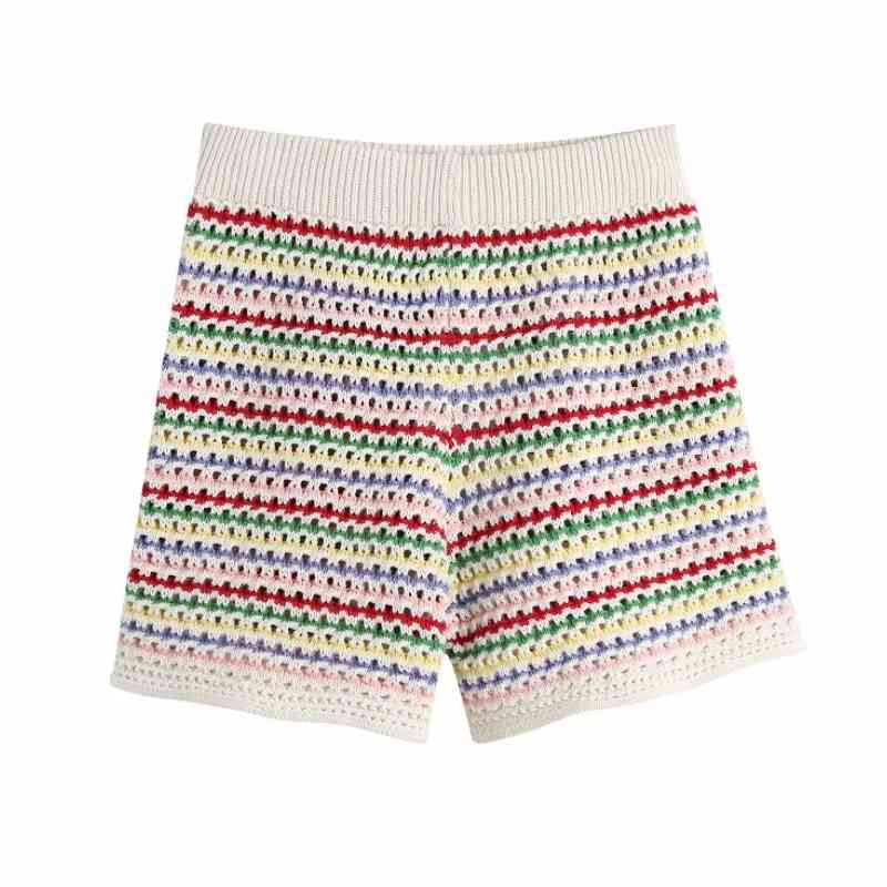 Summer Women Color Stripes Knitted Shorts Casual Female Elastic Waist Clothes P2022 210430, Multi
Summer Women Color Stripes Knitted Shorts Casual Female Elastic Waist Clothes P2022 210430, Multi