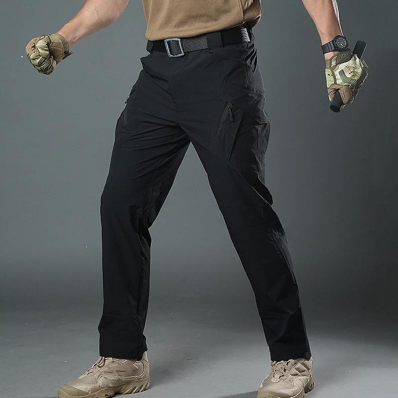 Men's Spring Urban Tactical Cargo Pants SWAT Army Military Rip-stop Long Trousers Casual Quick Dry Breathable Stretch