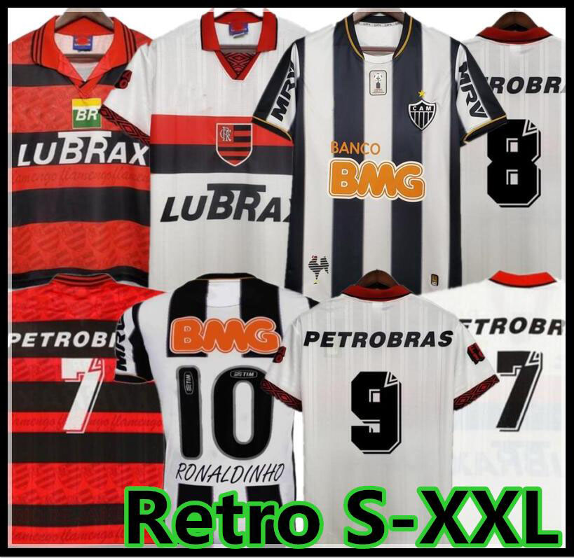 95 96 flamengo Retro Soccer Jerseys Ronaldinho 1995 100th Anniversary Romario Bebeto 2013 Atletico Mineiro classic football shirts vintage, Black;yellow
95 96 flamengo Retro Soccer Jerseys Ronaldinho 1995 100th Anniversary Romario Bebeto 2013 Atletico Mineiro classic football shirts vintage, Black;yellow