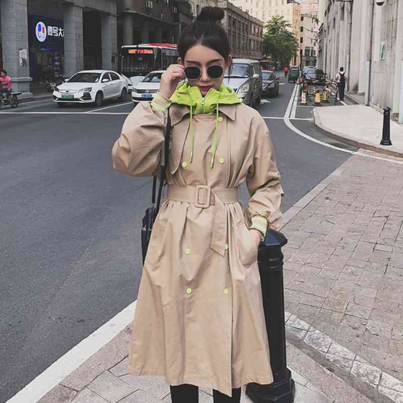 Women's Trench Coats cot with femle hoodie, long Koren spring nd utumn hoodie 3L05, 1# shoe box
Women's Trench Coats cot with femle hoodie, long Koren spring nd utumn hoodie 3L05, 1# shoe box