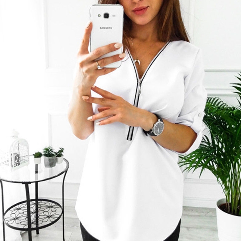 Zipper Short Sleeve Women Shirts Sexy V Neck Solid Womens Tops And Blouses Casual Tee Shirts Tops Female Clothes Plus Size 5XL 210518, Burgundy
Zipper Short Sleeve Women Shirts Sexy V Neck Solid Womens Tops And Blouses Casual Tee Shirts Tops Female Clothes Plus Size 5XL 210518, Burgundy