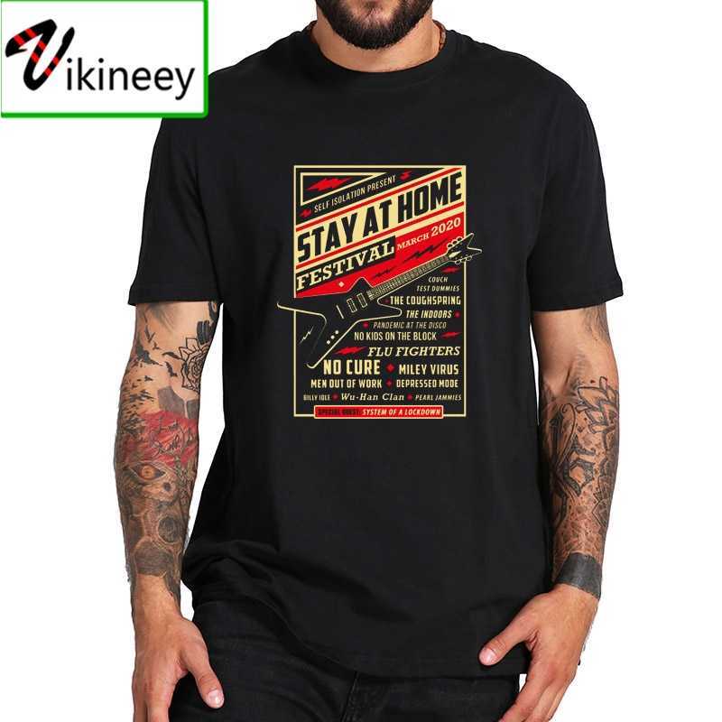 Quarantine Social Distancing Festival T Shirt Funny Gift Stay Home Bands Dropship T-shirt 210629