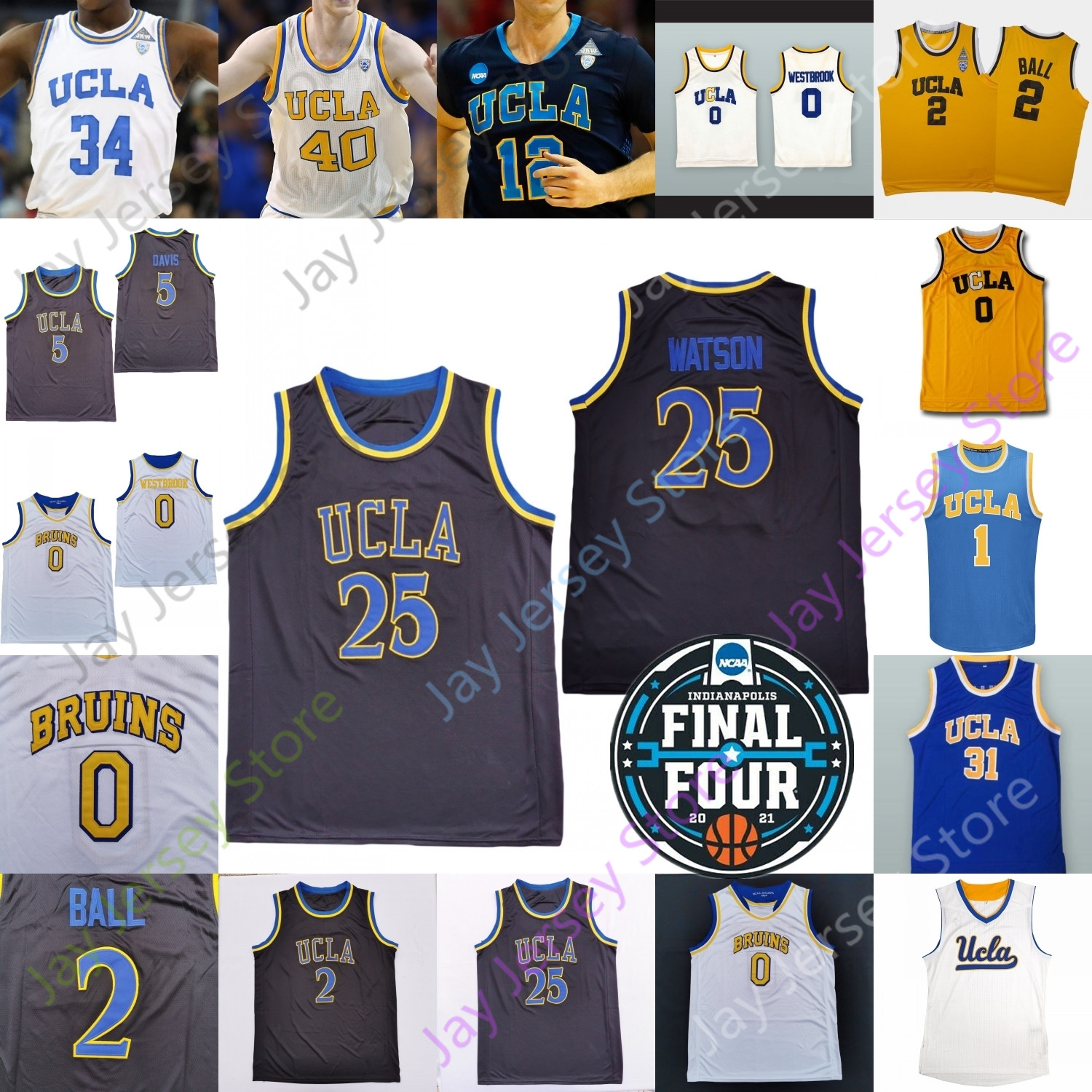 2021 Final Four 4 Custom UCLA Basketball Jersey NCAA College Johnson 31 Miller Kiki Vandeweghe Walton Jaime Jaquez Jr. Cody Riley 10 Tyger Campbell, Blue iii
2021 Final Four 4 Custom UCLA Basketball Jersey NCAA College Johnson 31 Miller Kiki Vandeweghe Walton Jaime Jaquez Jr. Cody Riley 10 Tyger Campbell, Blue iii