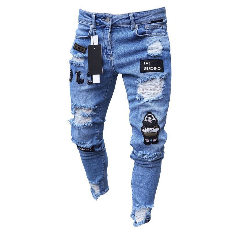 Fashion Mens Jeans Trend Knee Hole Zipper Leggings Embroidered Denim Pants Comfortable Fabric Multi Color Trousers, 806 black
Fashion Mens Jeans Trend Knee Hole Zipper Leggings Embroidered Denim Pants Comfortable Fabric Multi Color Trousers, 806 black