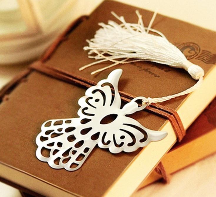 2021 Angel Silver Bookmark for Baptism Baby Shower Souvenirs Party Baptized Giveaway Gift Wedding Favors and Gifts for Guest 50