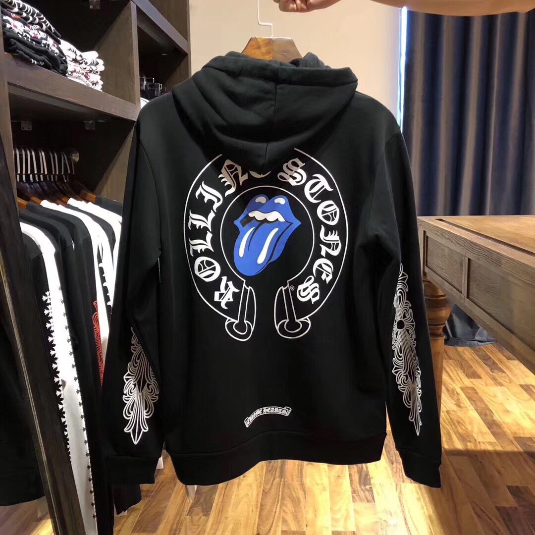 New Chromes Crosin 2021 Spring Rolling Stone Horseshoe Cardigan Men's and Women's Zipper Coat, Black
New Chromes Crosin 2021 Spring Rolling Stone Horseshoe Cardigan Men's and Women's Zipper Coat, Black