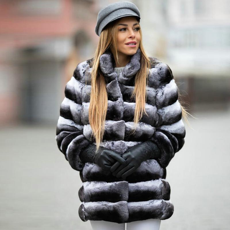 Women's Fur & Faux Mid-length Real Rex Coat For Women Winter Fashion Genuine Jacket Stand Collar Trendy Overcoat 2021, Black
Women's Fur & Faux Mid-length Real Rex Coat For Women Winter Fashion Genuine Jacket Stand Collar Trendy Overcoat 2021, Black