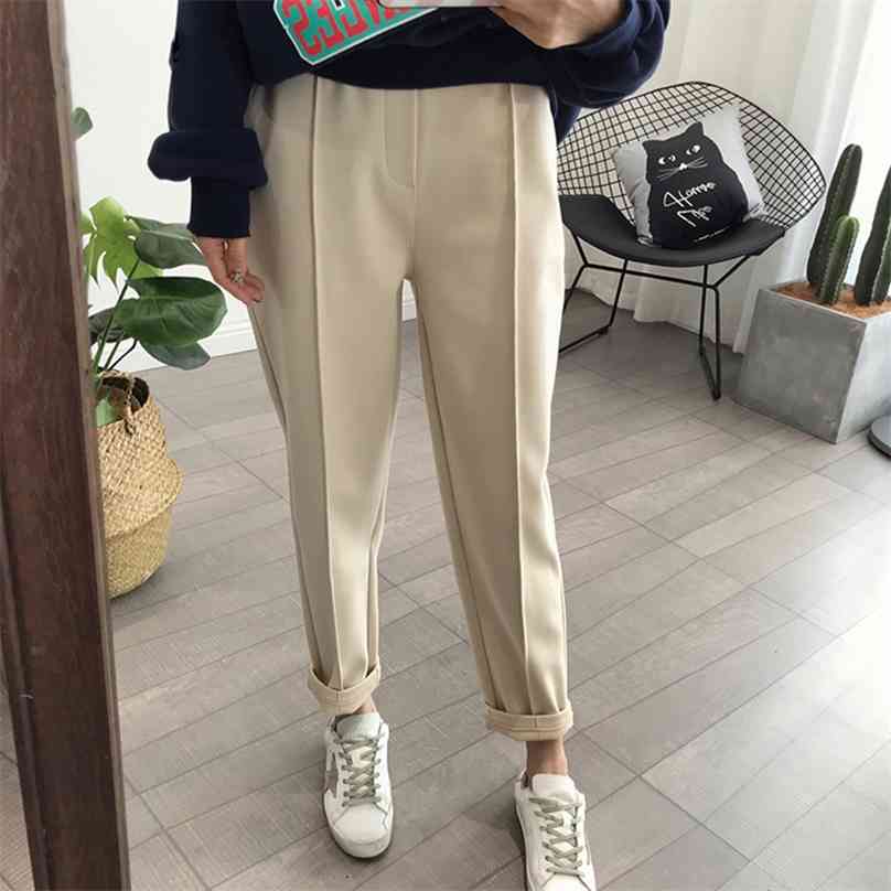Winter Thicken Women Pencil Pants Plus Size Wool Female Autumn High Waist Loose Trousers Capris Good Fabric 210607, Black
Winter Thicken Women Pencil Pants Plus Size Wool Female Autumn High Waist Loose Trousers Capris Good Fabric 210607, Black