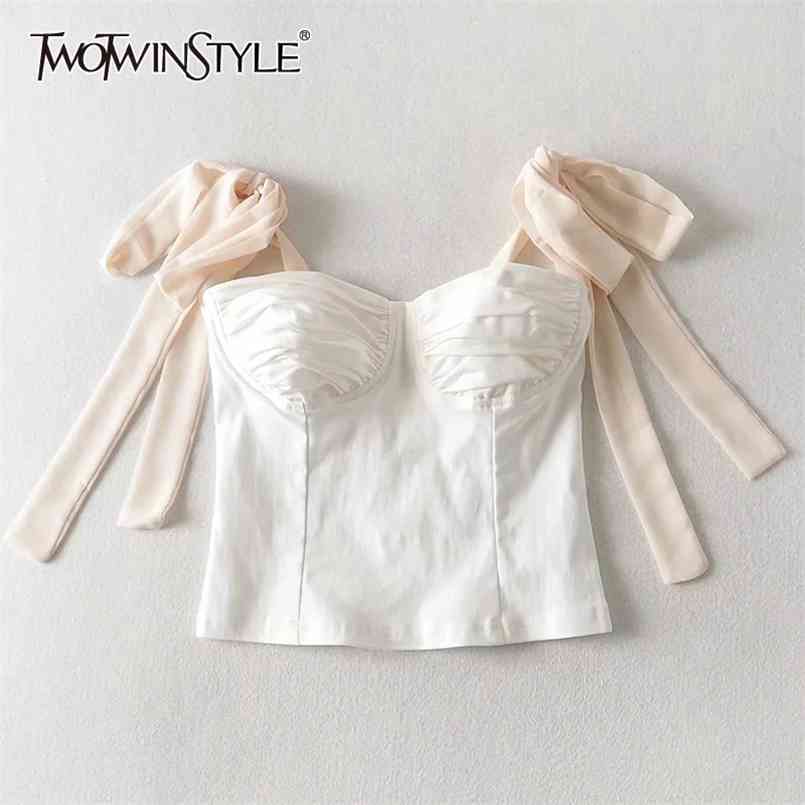 Sexy Slim White Vest For Women Square Collar Sleeveless Lace Up Bowknot Tank Tops Female Fashion Clothing 210524
Sexy Slim White Vest For Women Square Collar Sleeveless Lace Up Bowknot Tank Tops Female Fashion Clothing 210524