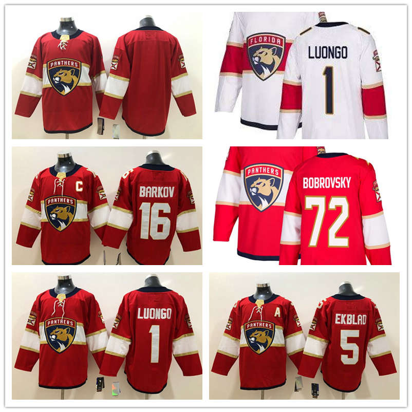 2019 Custom Florida Panthers Newest Hockey 1 Roberto Luongo 16 Aleksander Barkov 5 Aaron Ekblad Red White Hockey Jerseys, Black;red
2019 Custom Florida Panthers Newest Hockey 1 Roberto Luongo 16 Aleksander Barkov 5 Aaron Ekblad Red White Hockey Jerseys, Black;red