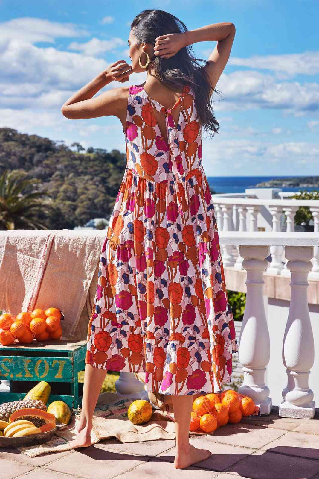 Women Dress Printed Sleeveless Bohemia Sexy Long Print Floral Maxi es Loose Casual Summer es 210513