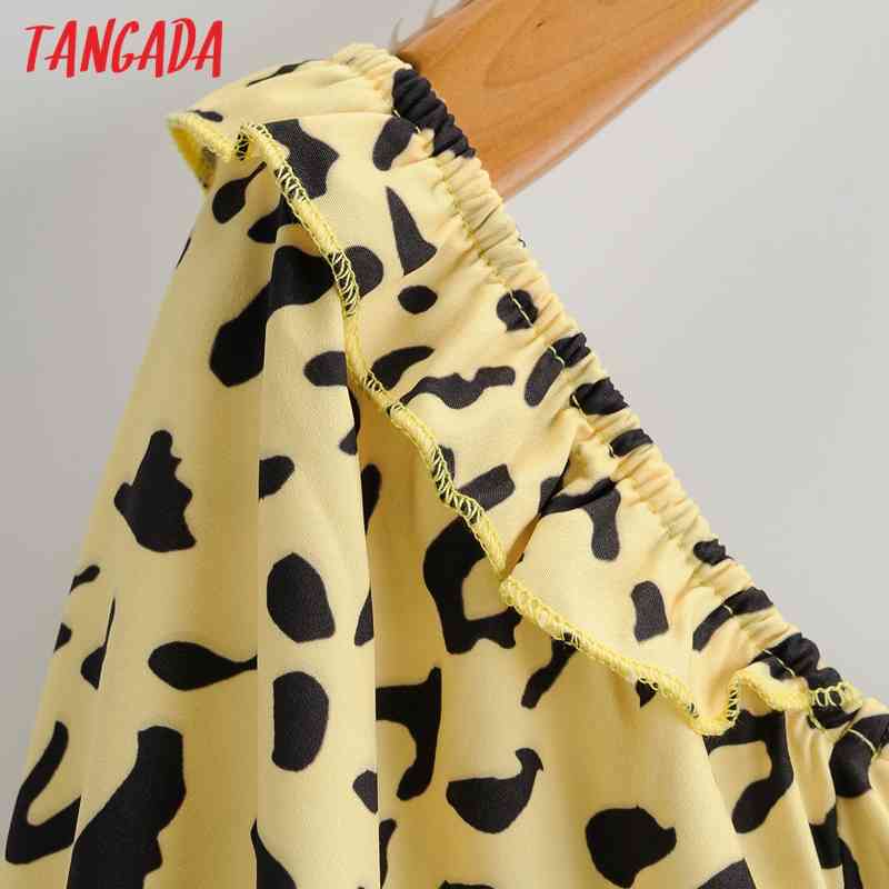 Women Retro Leopard Print Crop Short Sleeve Summer Chic Female Sexy Slim Shirt Tops 1F49 210416