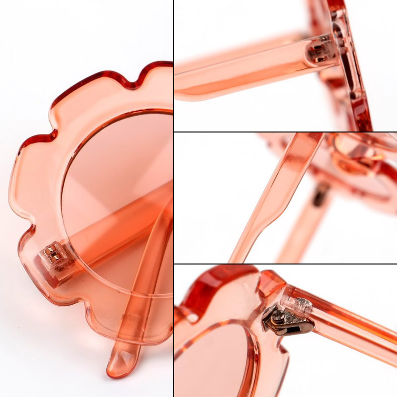 2021 Kids Round Shell Shape Sunglasses Children Fashion Cute Ripple Flower Sun glasses Leopard UV400 Girls Boys Baby Pink Eyewear Gift Z260305