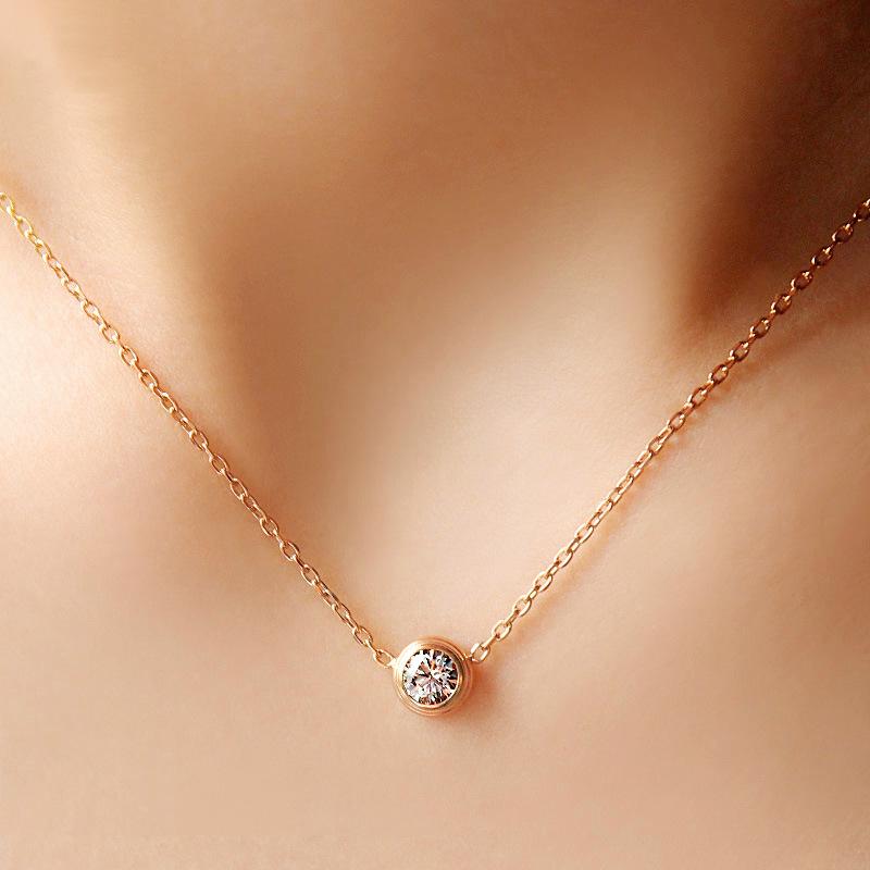 Pendant Necklaces Simply Small Round Zircon Rose Gold Color Necklace 2021 Charm Women Party For Wedding Jewelry
Pendant Necklaces Simply Small Round Zircon Rose Gold Color Necklace 2021 Charm Women Party For Wedding Jewelry