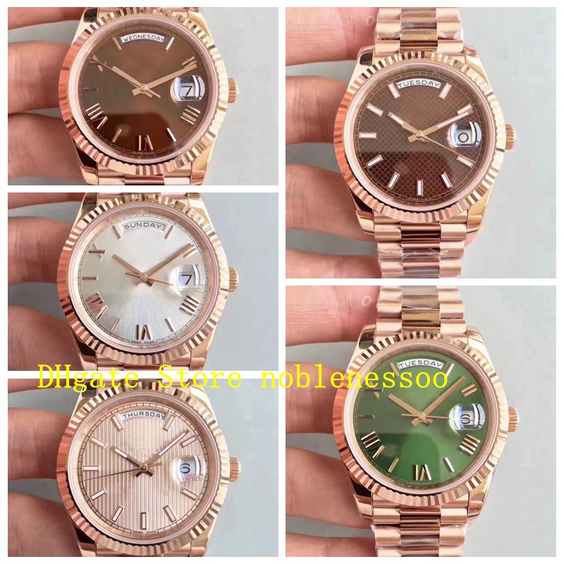 5 Color Super N Factory 904L Watch Men Day Date 40MM 18k Everose Gold Olive Green 228235 Mens Chocolate Roman President Motif NoobF ETA 2813 Automatic Men's Watches, 05
5 Color Super N Factory 904L Watch Men Day Date 40MM 18k Everose Gold Olive Green 228235 Mens Chocolate Roman President Motif NoobF ETA 2813 Automatic Men's Watches, 05