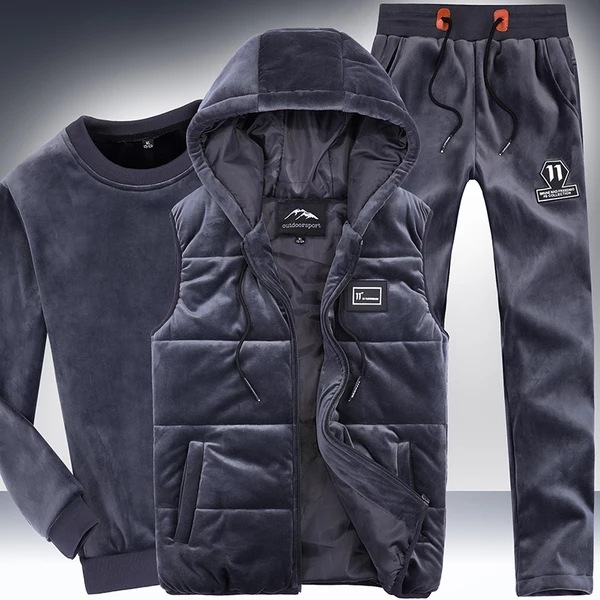 Designer Three-piece Hoodies Tracksuits Golden velvet Mens Casual Street Leisure Fashion Pullover Sweatshirts long sleeves coat jacket pants warm winter hoodie, Black
Designer Three-piece Hoodies Tracksuits Golden velvet Mens Casual Street Leisure Fashion Pullover Sweatshirts long sleeves coat jacket pants warm winter hoodie, Black