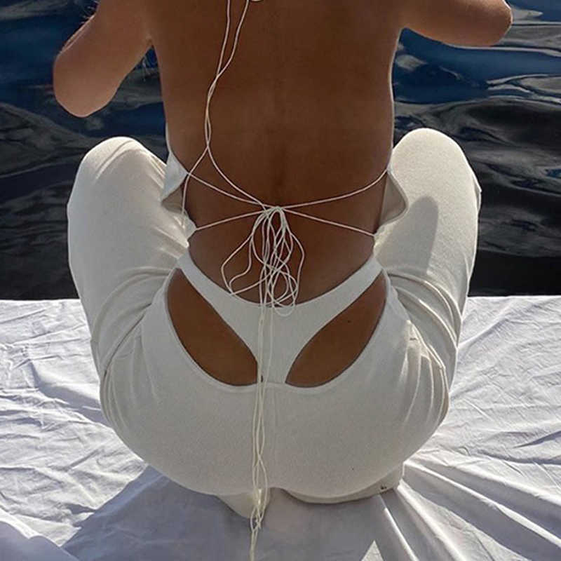 Elegant Cotton Knitted Flared Pants Women Sexy White Black Hollow Out High Waist Long Trousers Ladies Casual Pantalon Hiver 211006