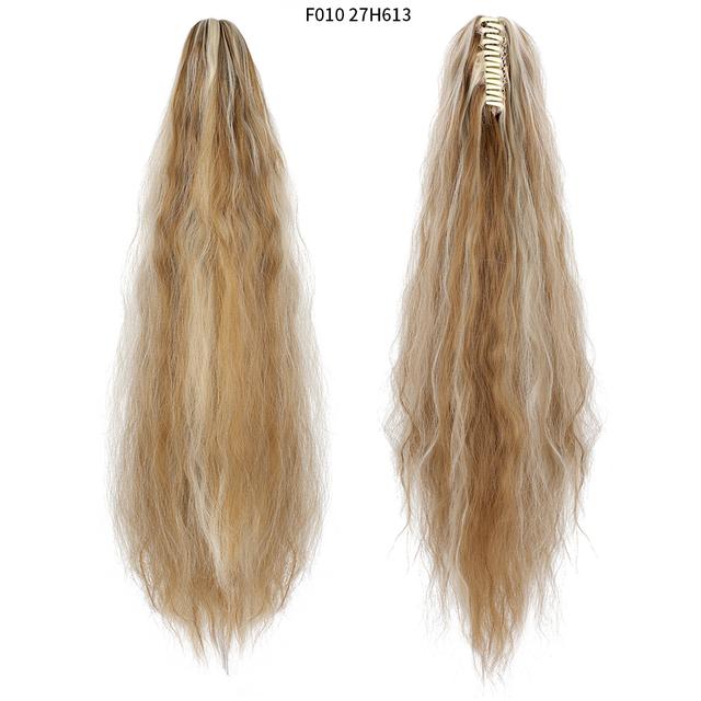 Synthetic Wigs SHANGZI Long Curly Straight Claw Clip Ponytail Hair Hairpiece Ponytails Wig Pony Tail 18-21 Inch