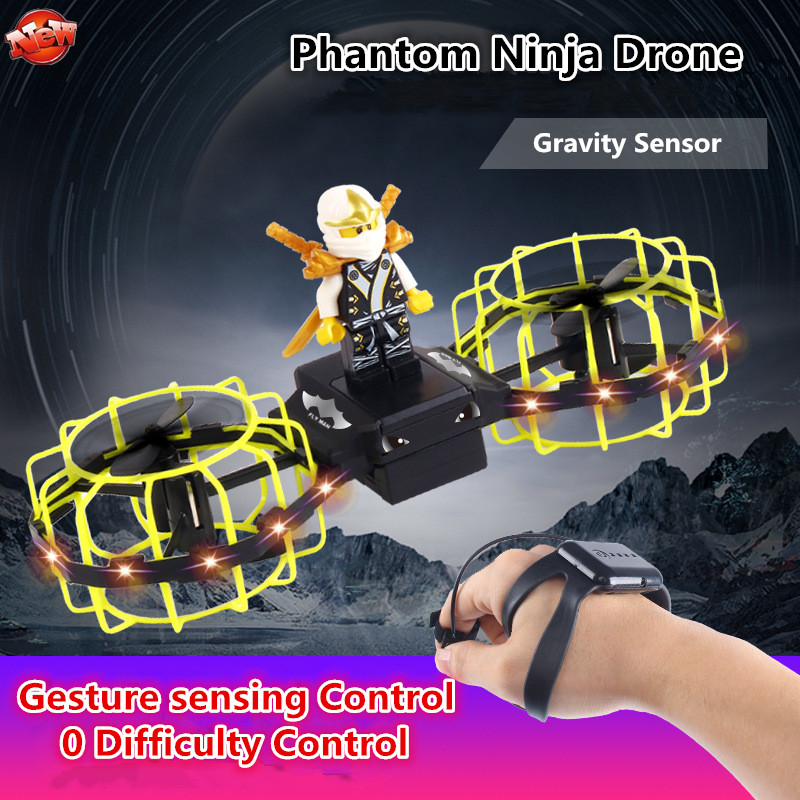 Remote Control Drone Special-Shape Aircraft 2.4G Doll Lighting Attitude Hold Headless Mode 3 Controller Watch Induction RC Drone, No camera1
Remote Control Drone Special-Shape Aircraft 2.4G Doll Lighting Attitude Hold Headless Mode 3 Controller Watch Induction RC Drone, No camera1