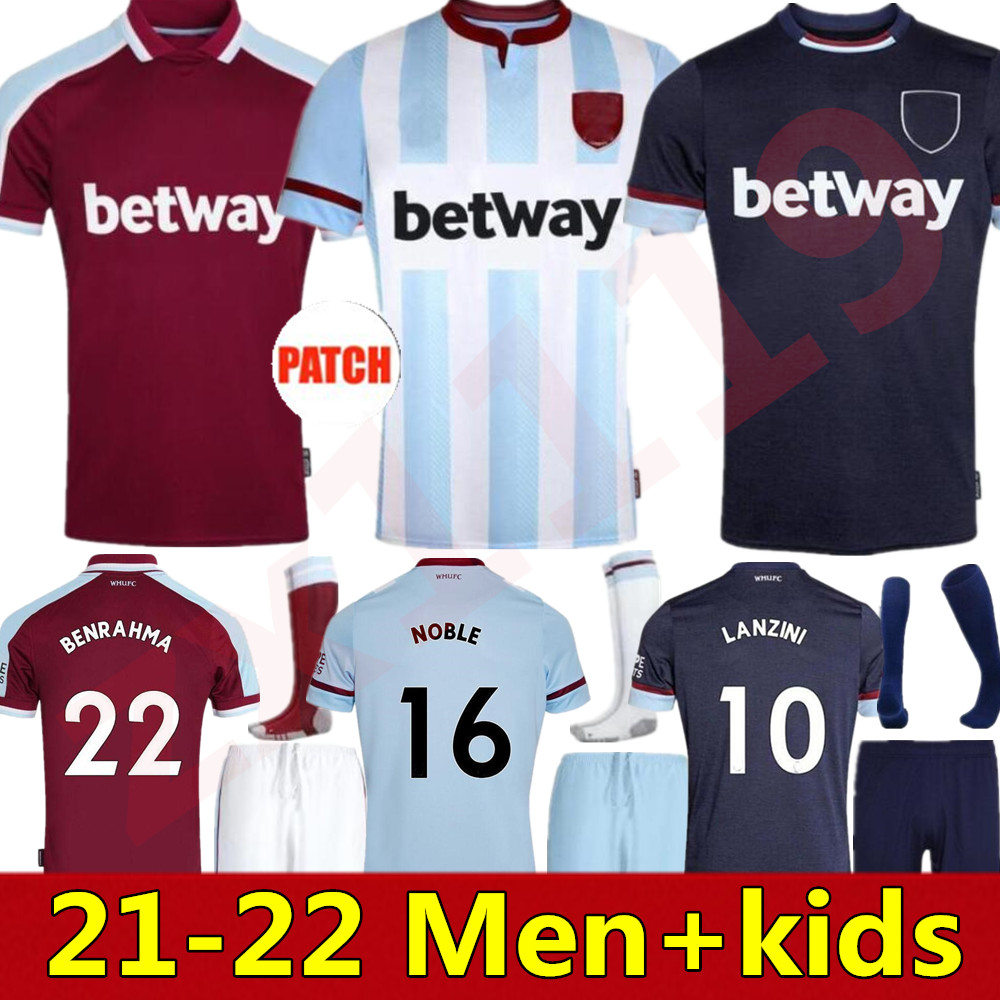 21 22 West Soccer Jerseys Ham 2021 2022 United Home Away YARMOLENKO LANZINI NOBLE BOWEN ANTONIO Football Shirt FORNALS RICE adult Mens + Kids Kit P.Fornals BENRAHMA, Kids 3rd+patch
21 22 West Soccer Jerseys Ham 2021 2022 United Home Away YARMOLENKO LANZINI NOBLE BOWEN ANTONIO Football Shirt FORNALS RICE adult Mens + Kids Kit P.Fornals BENRAHMA, Kids 3rd+patch
