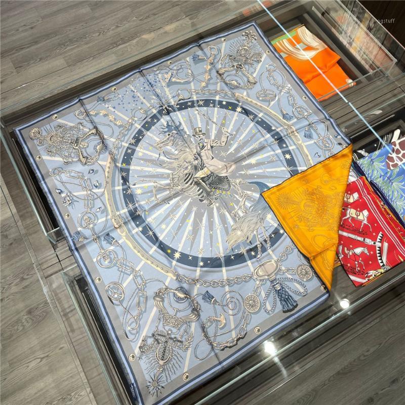 Scarves 90cm Double Sided 100% Real Silk Scarf Brand Design Clown Riding Natural Square Shawl Women Hijab Bandana Kerchief, Blue;gray
Scarves 90cm Double Sided 100% Real Silk Scarf Brand Design Clown Riding Natural Square Shawl Women Hijab Bandana Kerchief, Blue;gray