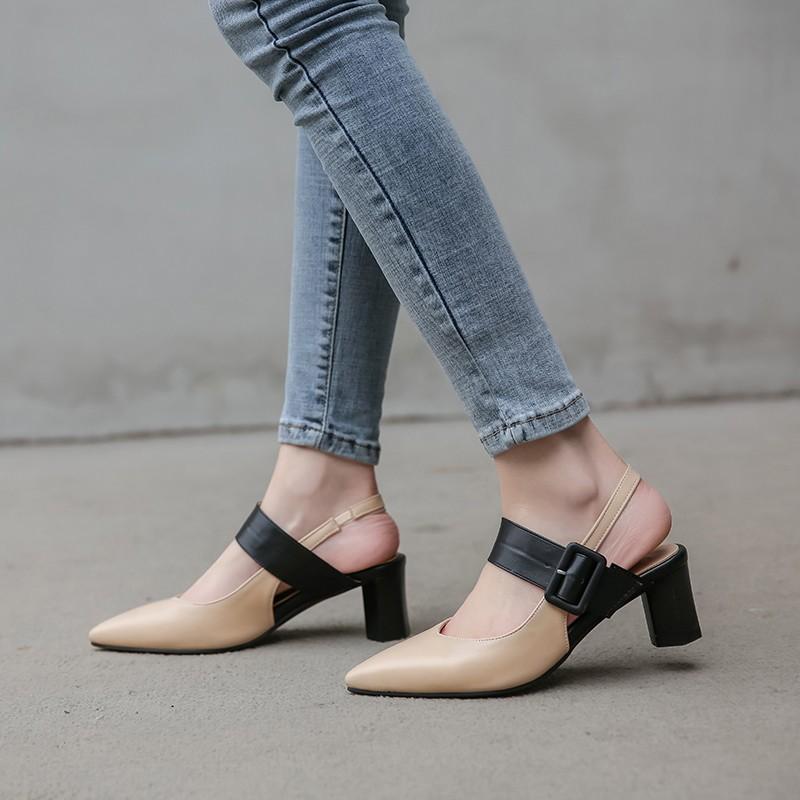Sandals Concise Women Shoes 2022 Fashion Slingback Black Summer Pointed Toe Belt Buckle High Heels Female Plus Size 47, Beige
Sandals Concise Women Shoes 2022 Fashion Slingback Black Summer Pointed Toe Belt Buckle High Heels Female Plus Size 47, Beige