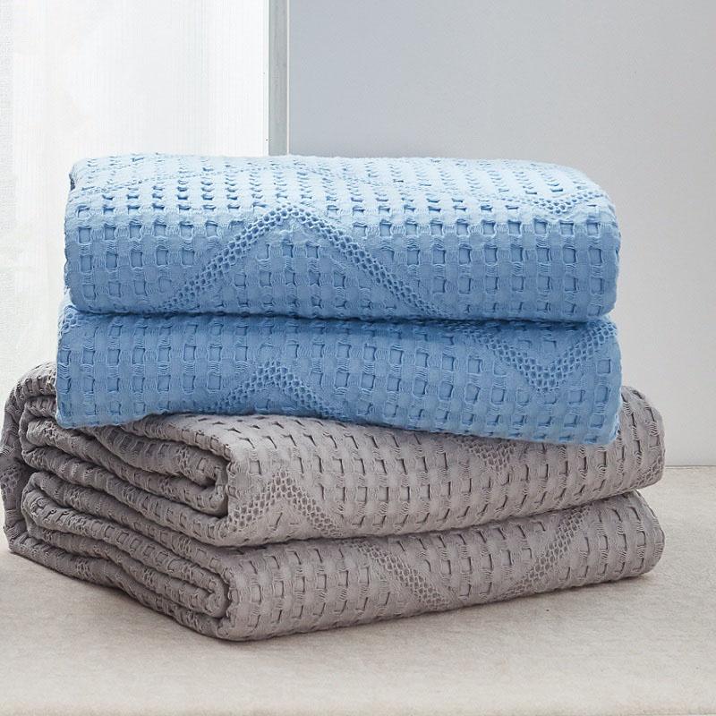 Japan Waffle Plaid Cotton Blanket Gauze Summer Quilt Air Condition Throw Blankets For Baby Kids Adult Bedspread Bed Cover