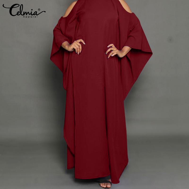 Plus Size Dresses Celmia Vintage Bat Long Sleeves Solid Robes Autumn 2022 Off Shoulder Casual Loose Round Neck Maxi Vestido, Black
Plus Size Dresses Celmia Vintage Bat Long Sleeves Solid Robes Autumn 2022 Off Shoulder Casual Loose Round Neck Maxi Vestido, Black