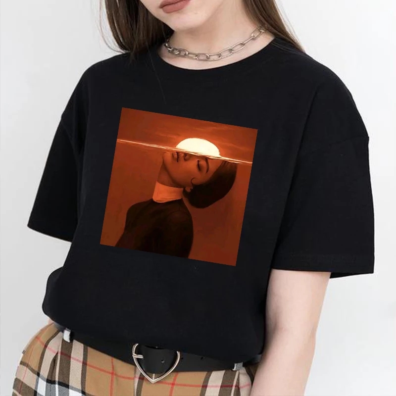 Women T shirt Korean version of the art print large size funny loose Harajuku Japanese retro ins top short-sleeved fashion casual tee, White02
Women T shirt Korean version of the art print large size funny loose Harajuku Japanese retro ins top short-sleeved fashion casual tee, White02