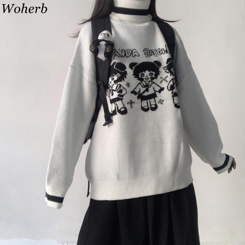 woherb cartoon girl sweater female korean harajuku women pullover japanese kawaii cute ulzzang clothing female sweet jumper, Black
woherb cartoon girl sweater female korean harajuku women pullover japanese kawaii cute ulzzang clothing female sweet jumper, Black