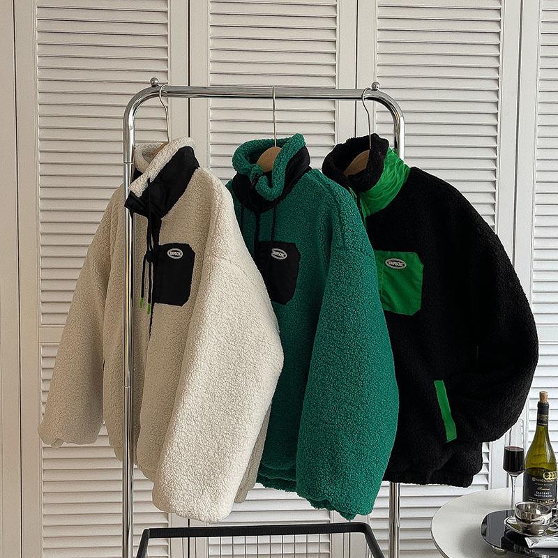 Women's Jackets Color Block Pocket Stand Neck Oversize Teddy Jacket Beige / Green Black, Black;brown
Women's Jackets Color Block Pocket Stand Neck Oversize Teddy Jacket Beige / Green Black, Black;brown