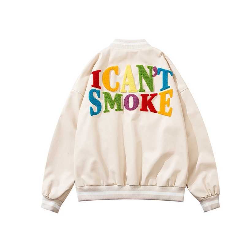 Baseball Uniform Jacket Men Daisy Letter Embroidery PU Leather Bomber Jacket Spring Autumn Oversize Couple Korean Motorcycle Top 210818
