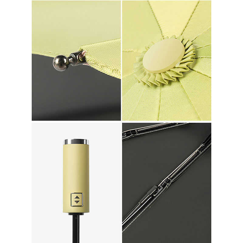 12K Three-folding Automatic Umbrella Rain Women Sunny/Rainy Windproof Anti-UV For Male Female Summer Winter Parasol 210721
