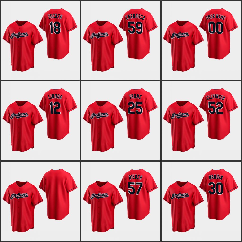 ClevelandIndians Men Women Youth #18 Carson Tucker 4 Bradley Zimmer 57 Shane Bieber 12 Francisco Lindor Custom RedReplicaAlternate Jersey
ClevelandIndians Men Women Youth #18 Carson Tucker 4 Bradley Zimmer 57 Shane Bieber 12 Francisco Lindor Custom RedReplicaAlternate Jersey